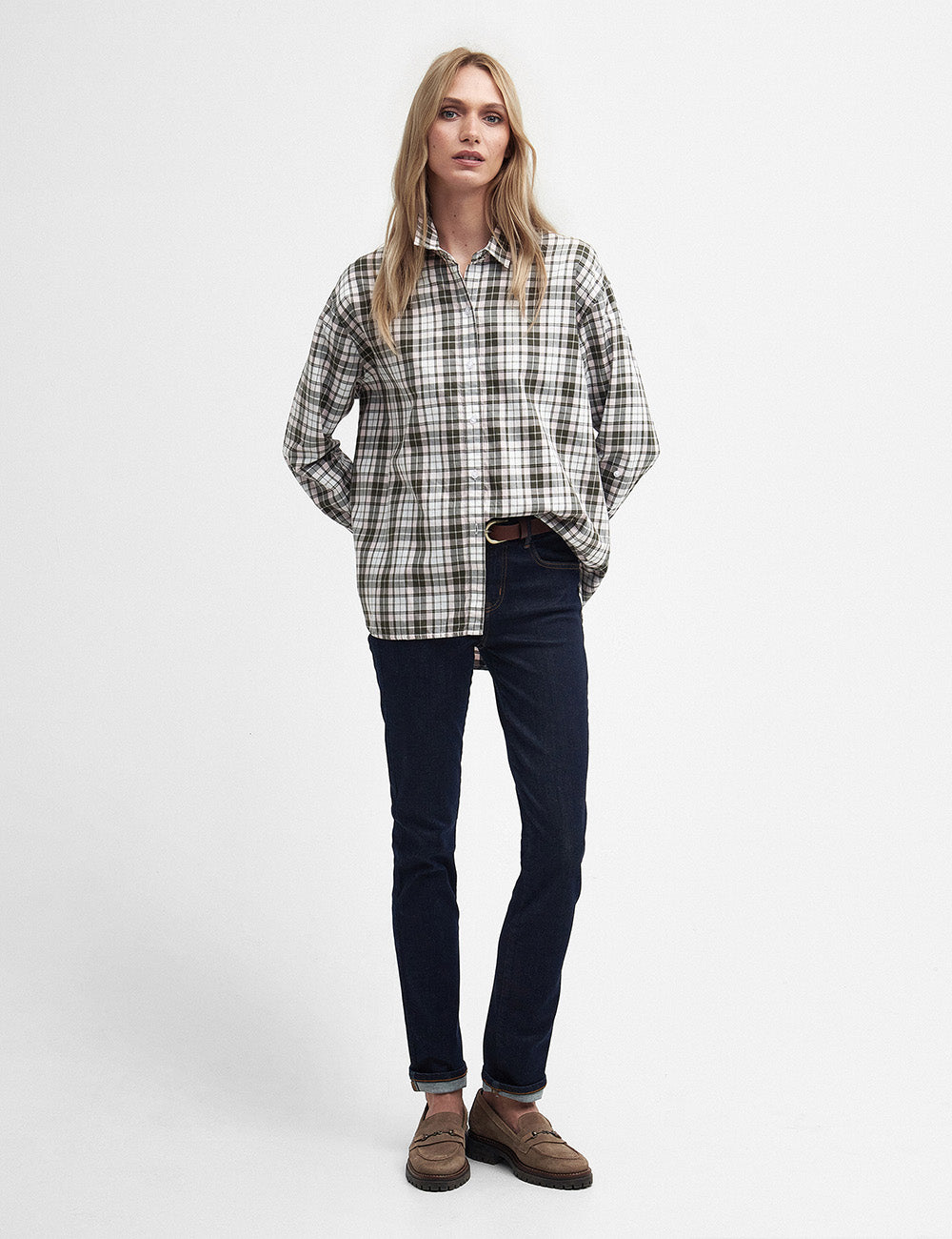 Barbour Angelonia Shirt - Olive Check