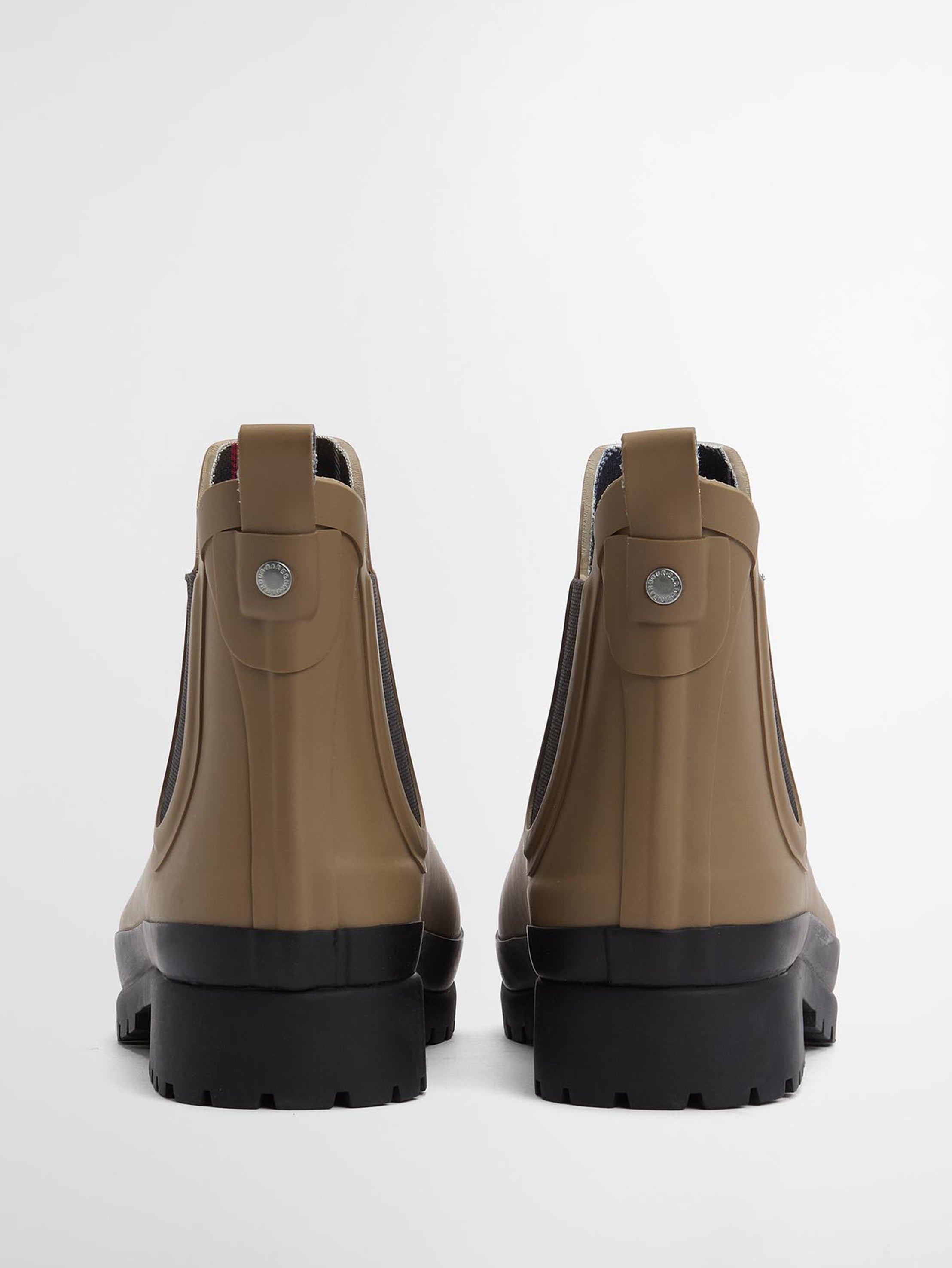 Barbour Mallow Chelsea Welly Boot Military Brown - Black