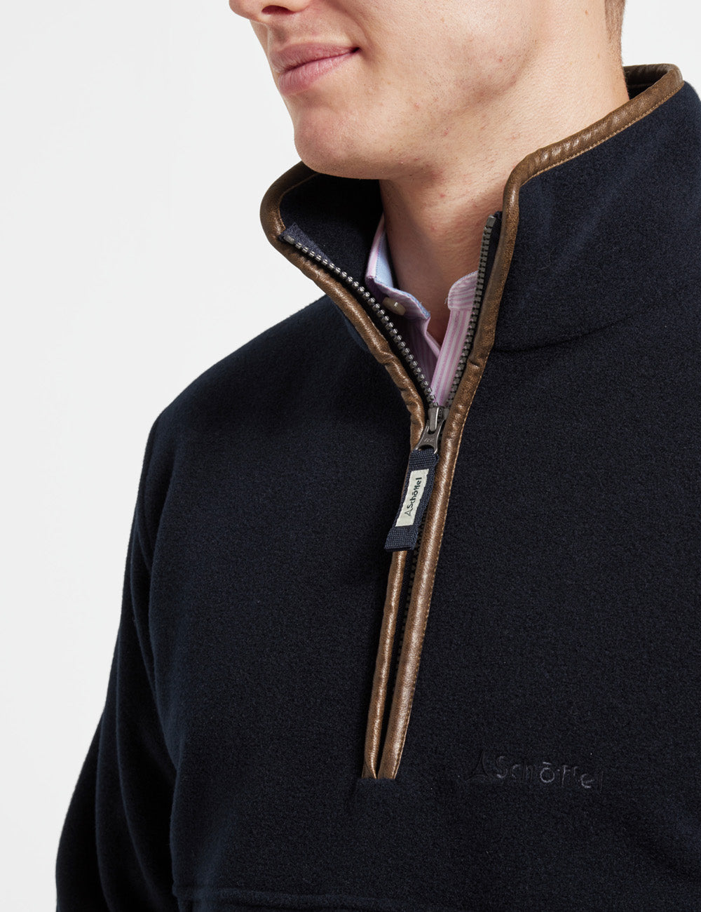 Schoffel Berkeley 1/4 Zip Jumper - Navy