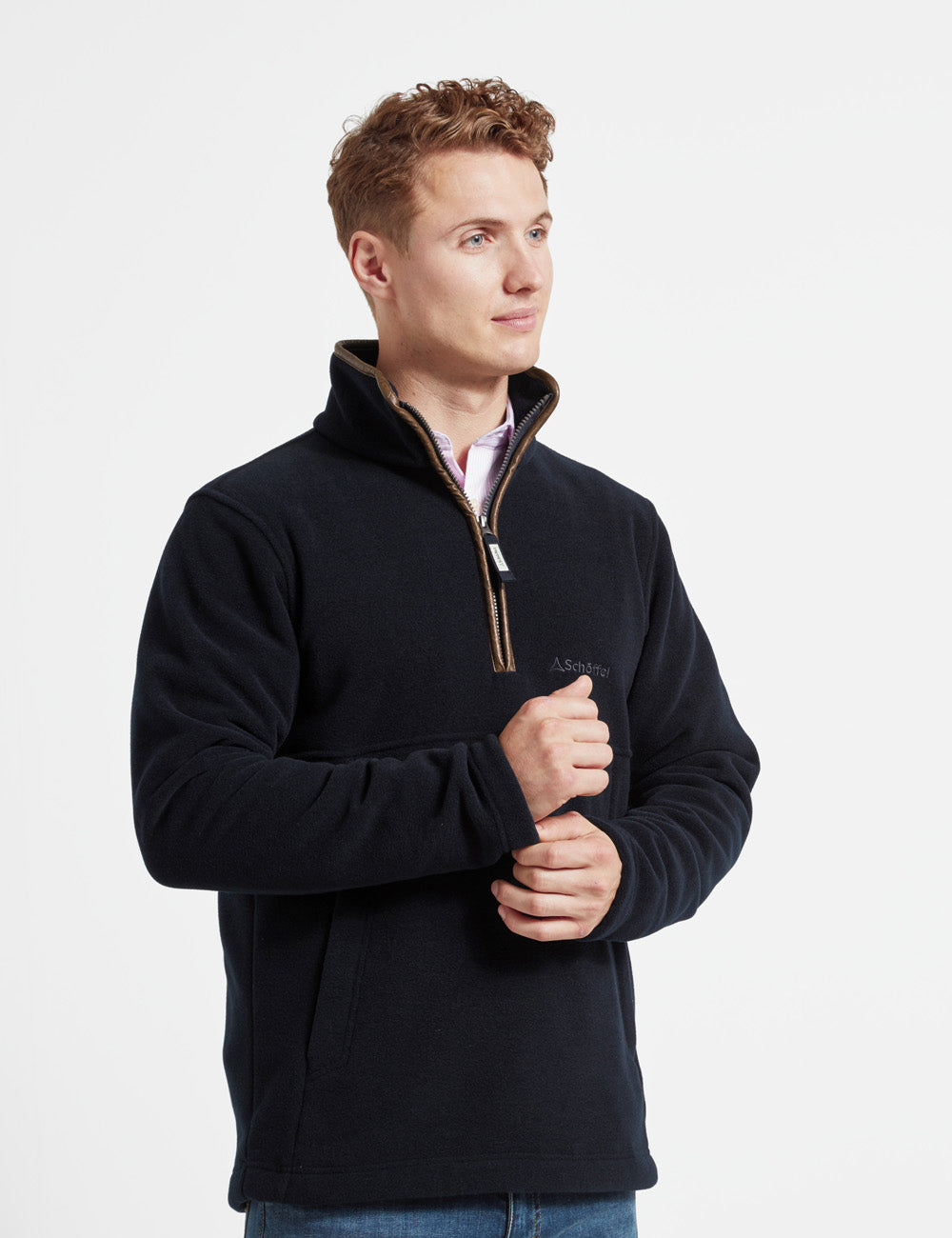 Schoffel Berkeley 1/4 Zip Jumper Navy