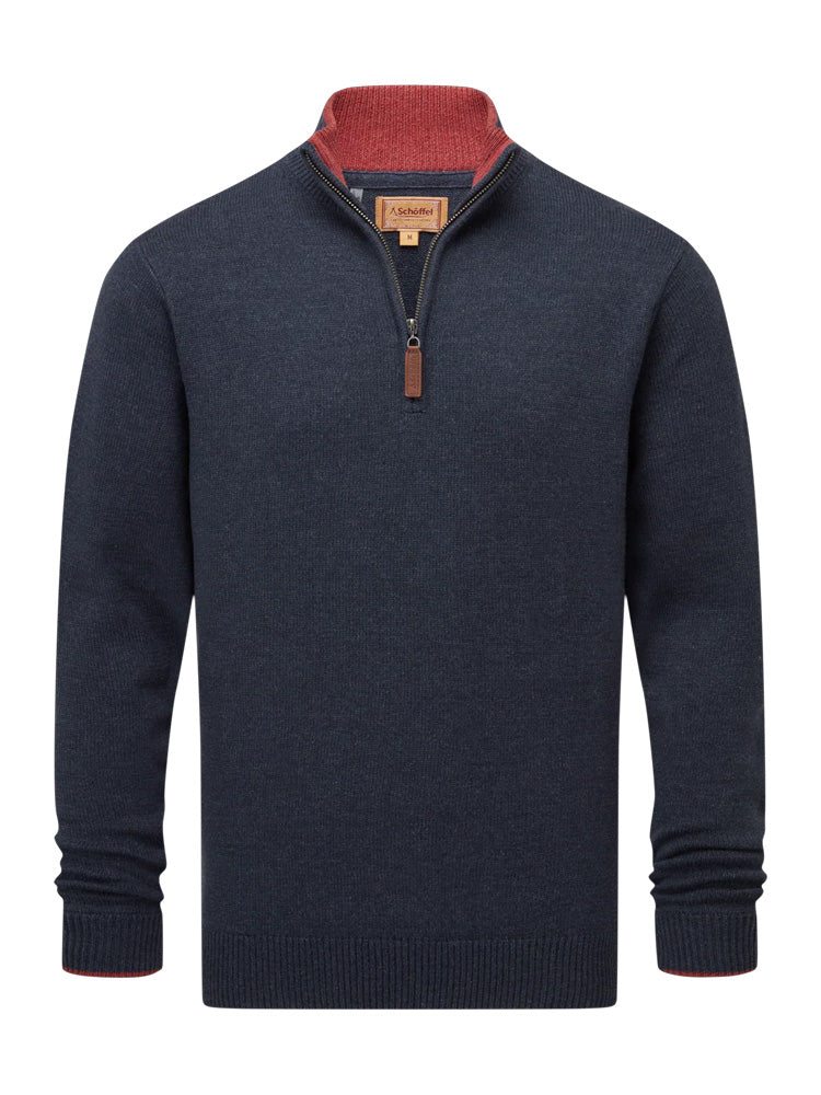Schoffel Blair Quarter Zip Jumper Ink Navy