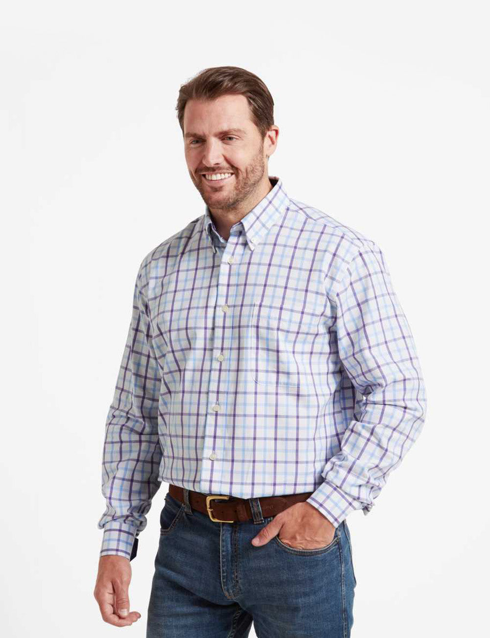 Schoffel Brancaster Classic Shirt - Bramble Check