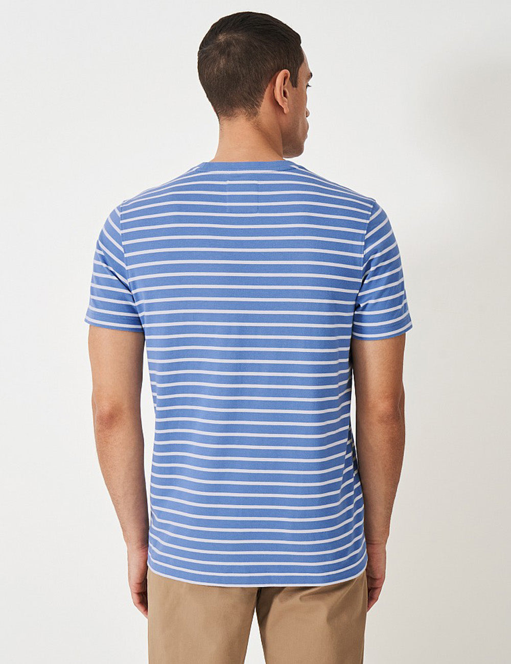 Crew Clothing Breton Stripe T-Shirt - White/Riviera
