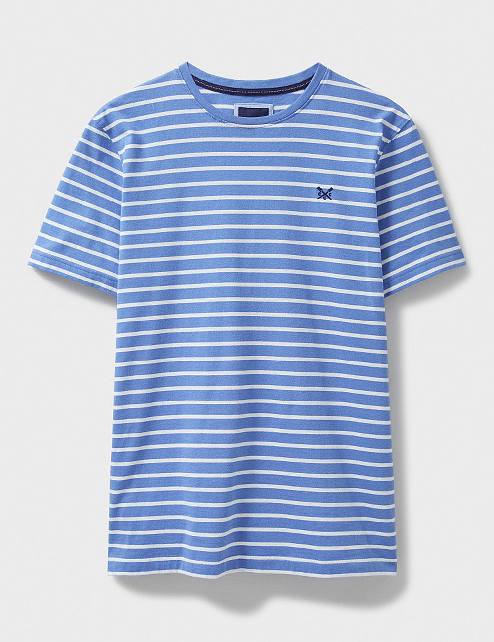 Crew Clothing Breton Stripe T-Shirt - White/Riviera