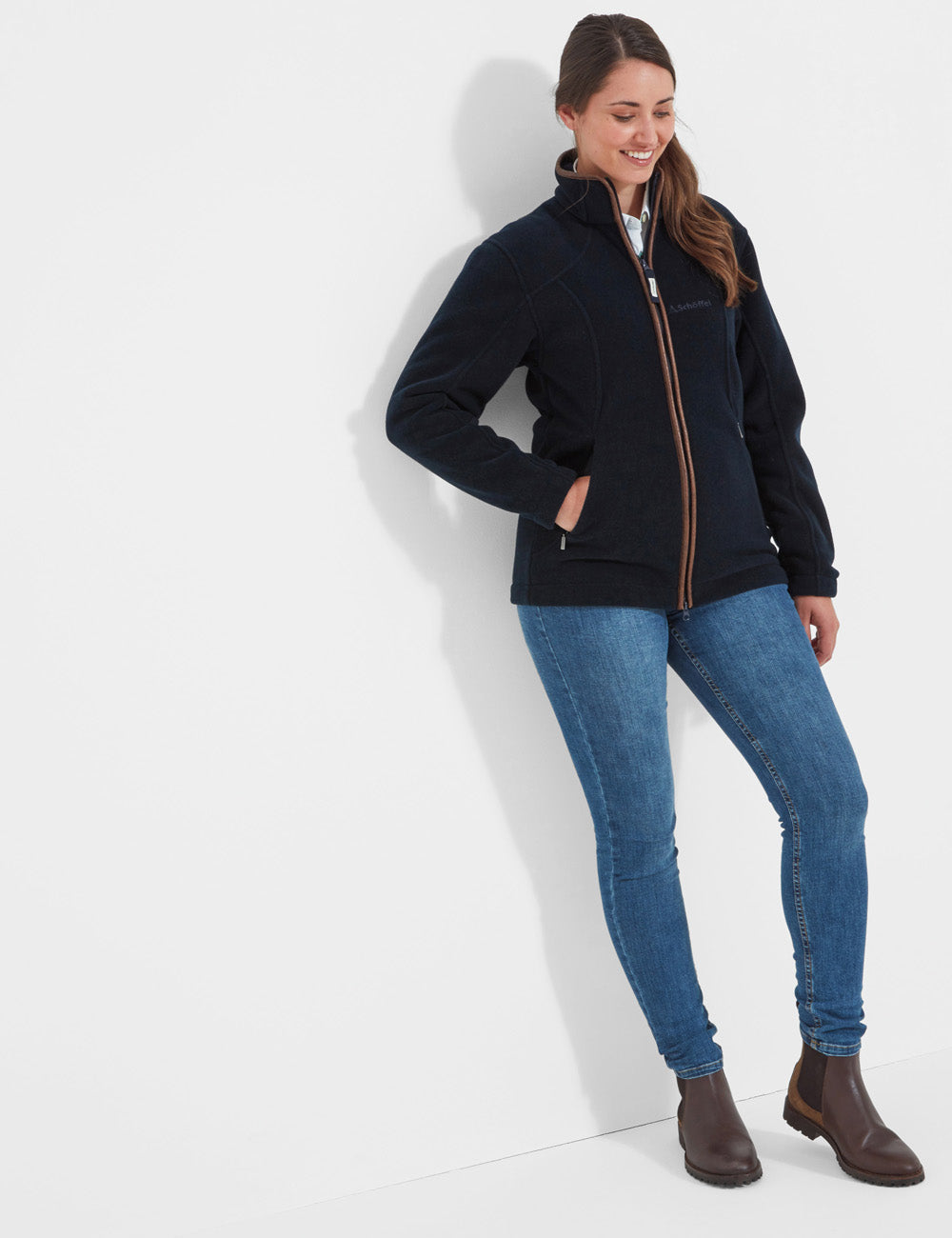 Schoffel Burley Fleece Jacket - Navy