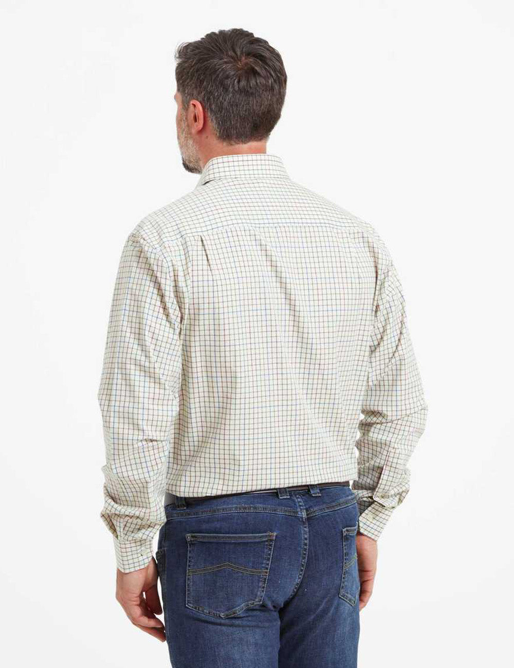 Schoffel Burnham Tattersall Classic Shirt - Olive Tattersall