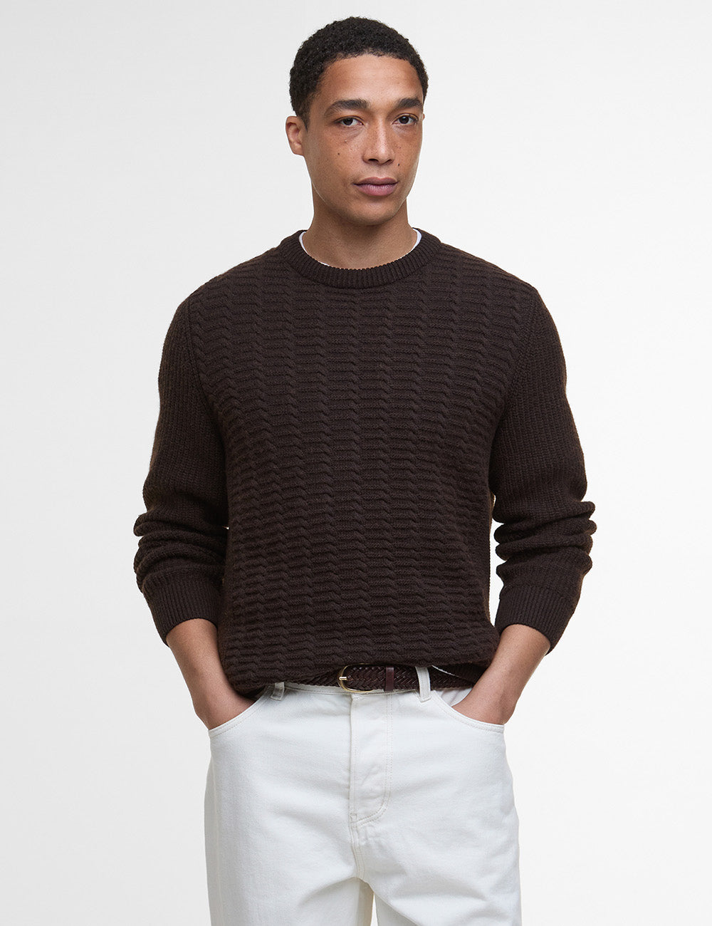 Barbour Cleveland Jumper - Dark Oak