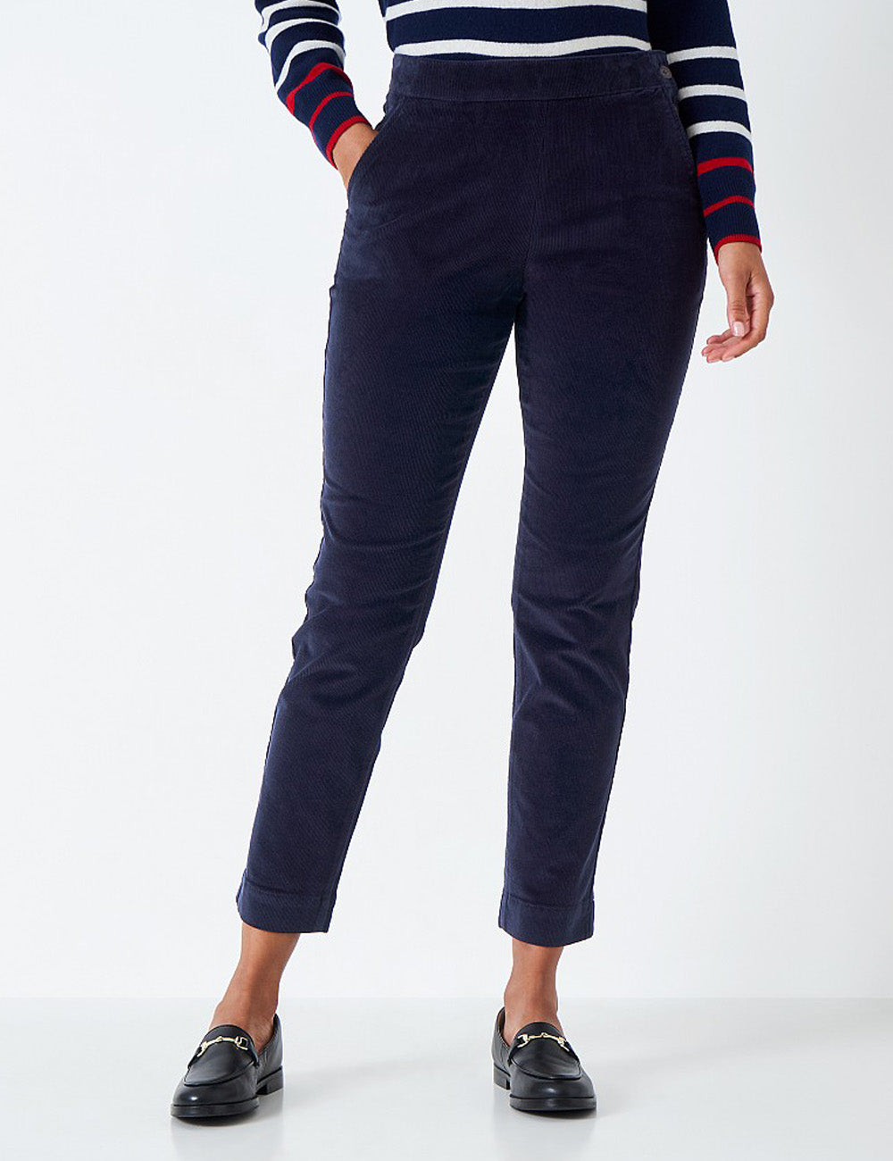 Crew Clothing Cord Tapered Trouser - Eclipse