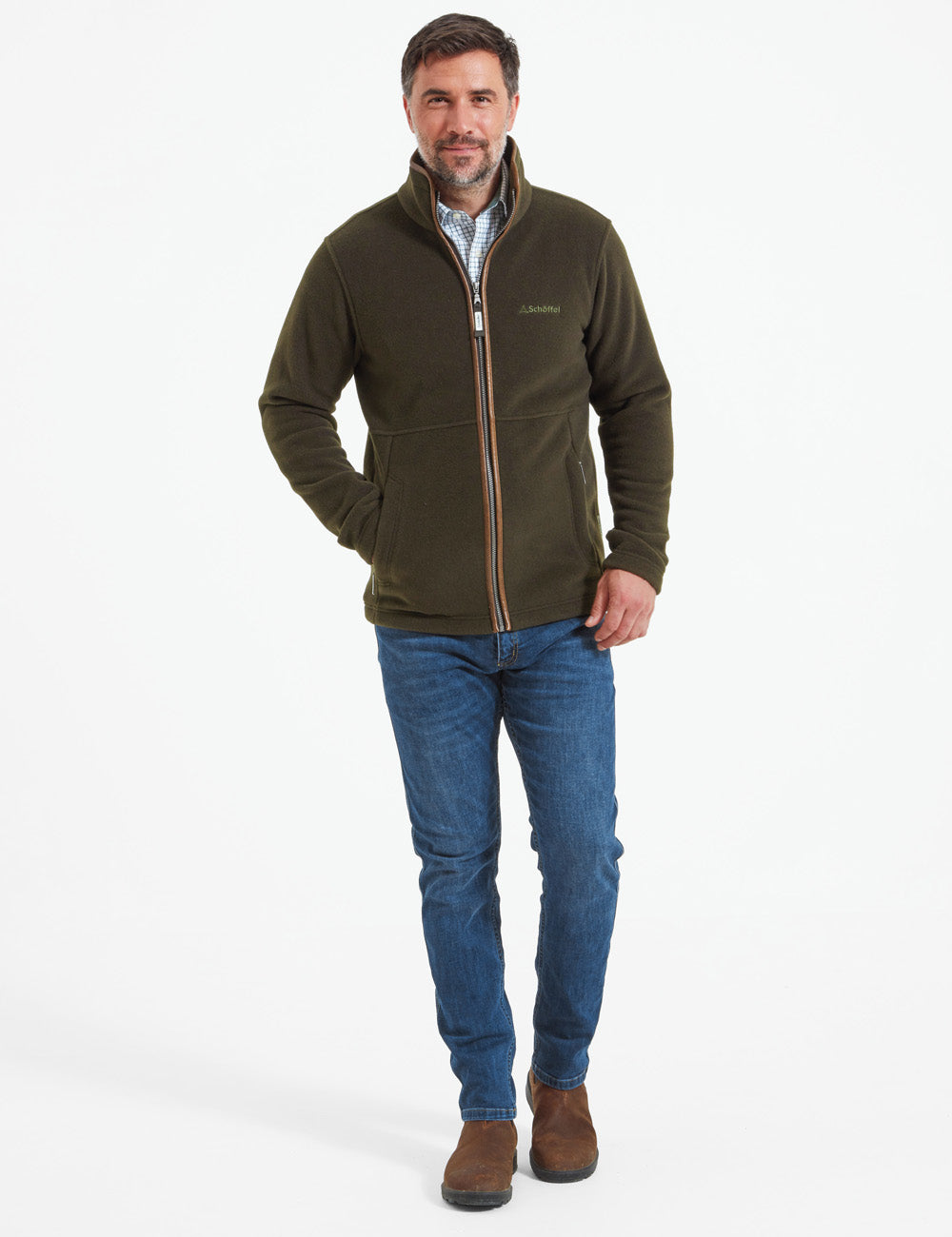 Schoffel Cottesmore Fleece Jacket - Dark Olive
