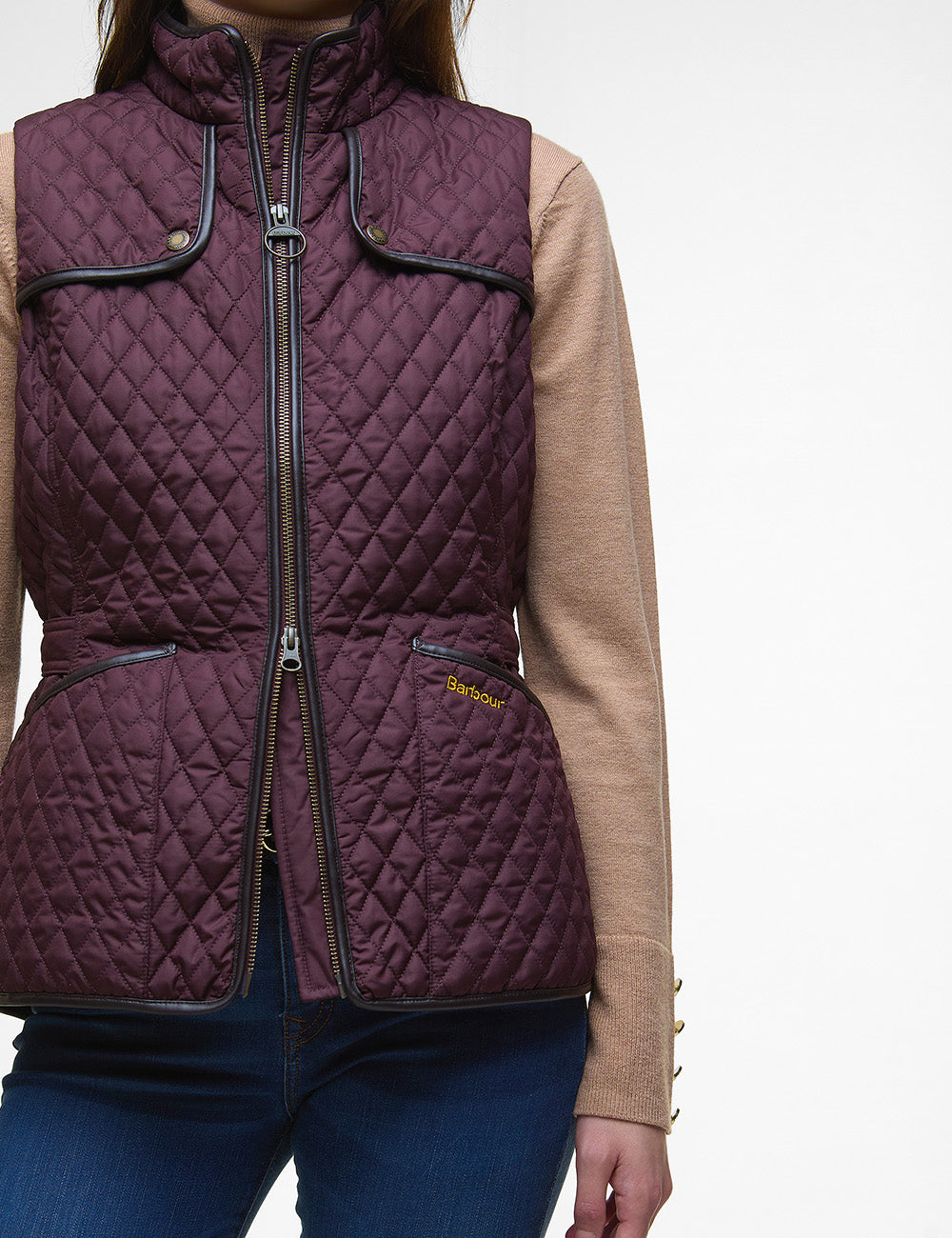 Barbour Dahlia Quilted Gilet - Cherry