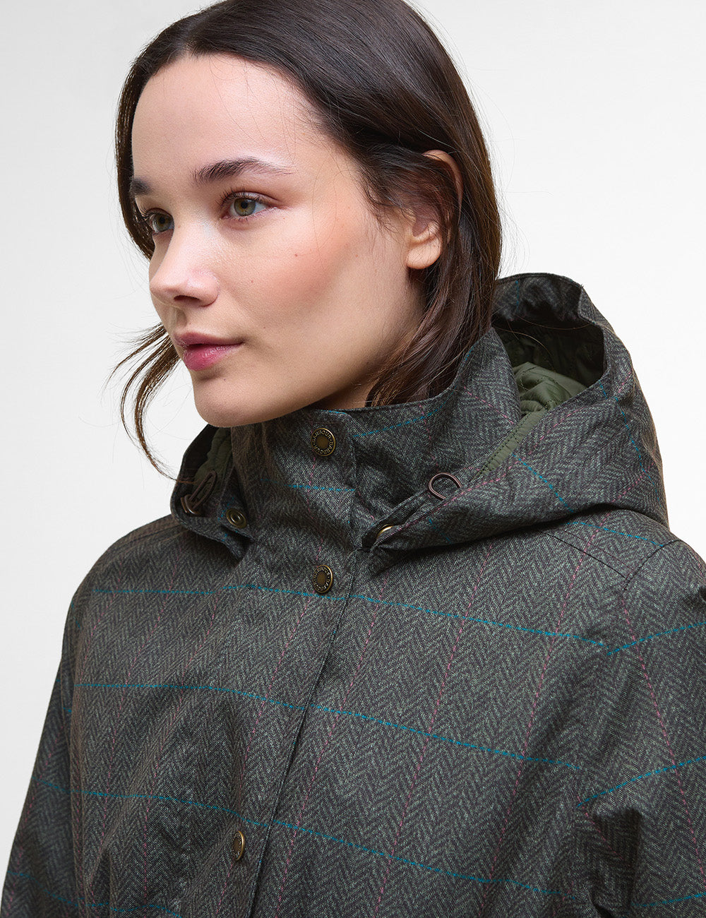 Barbour Dixon Waterproof Jacket - Gardenia Tweed