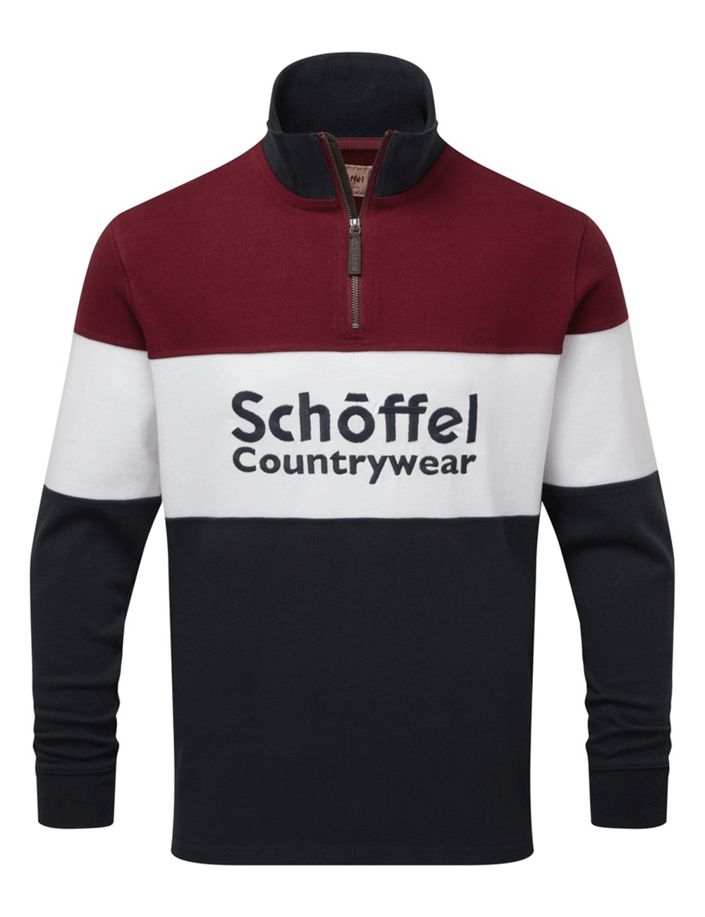 Schoffel Exeter Heritage 1/4 Zip - Bordeaux