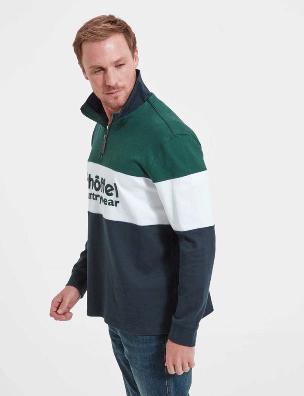 Schoffel Exeter Heritage 1/4 Zip - Navy