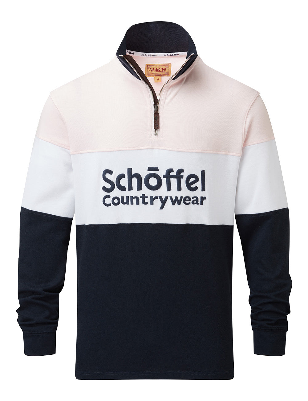 Schoffel Exeter Heritage 1/4 Zip - Pale Pink