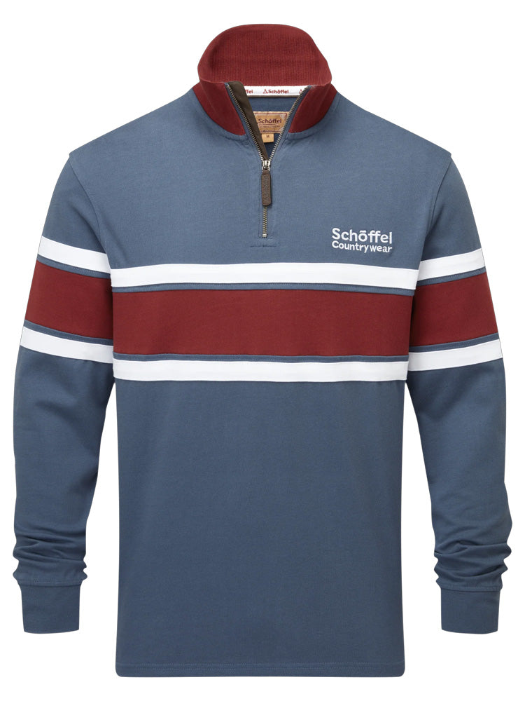 Schoffel Exmouth Heritage 1/4 Zip Oxford Navy