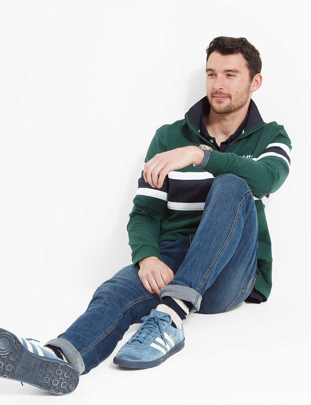 Schoffel Exmouth Heritage 1/4 Zip - Pine Green