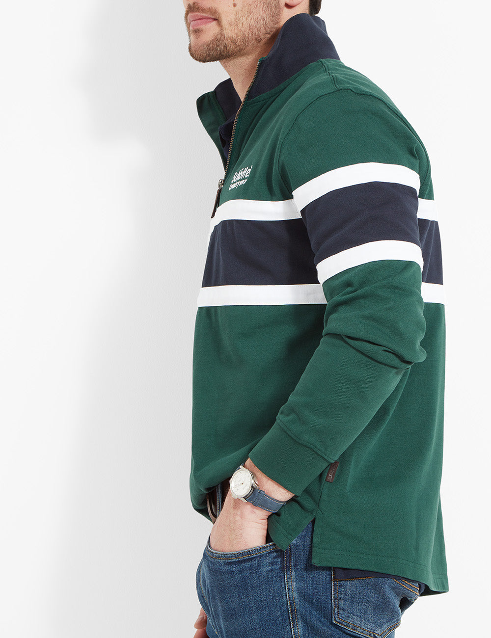 Schoffel Exmouth Heritage 1/4 Zip - Pine Green