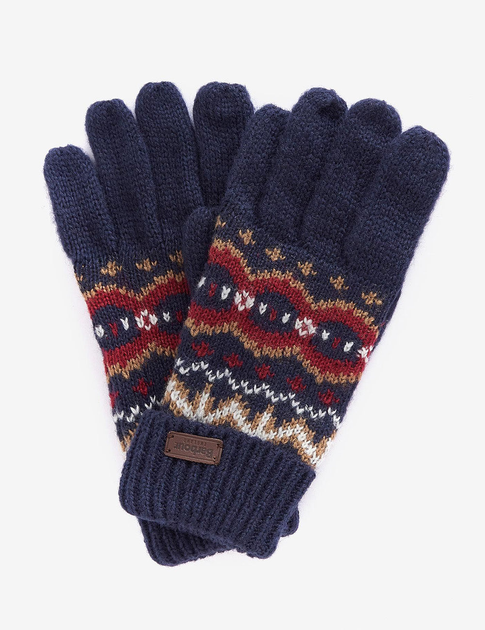 Barbour Case Fairisle Glove - Cranberry