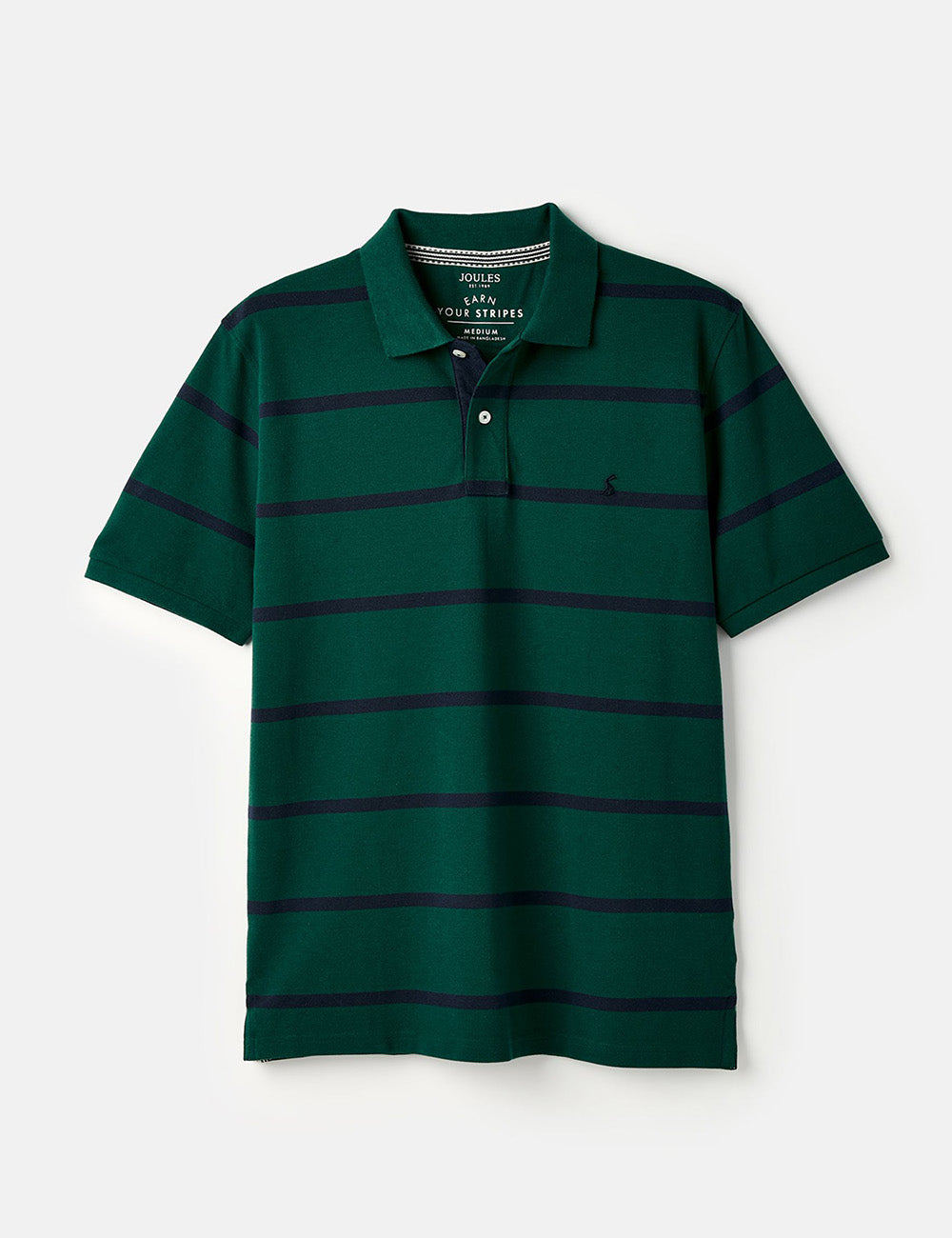 Joules Filbert Striped Polo Shirt - Green Stripe