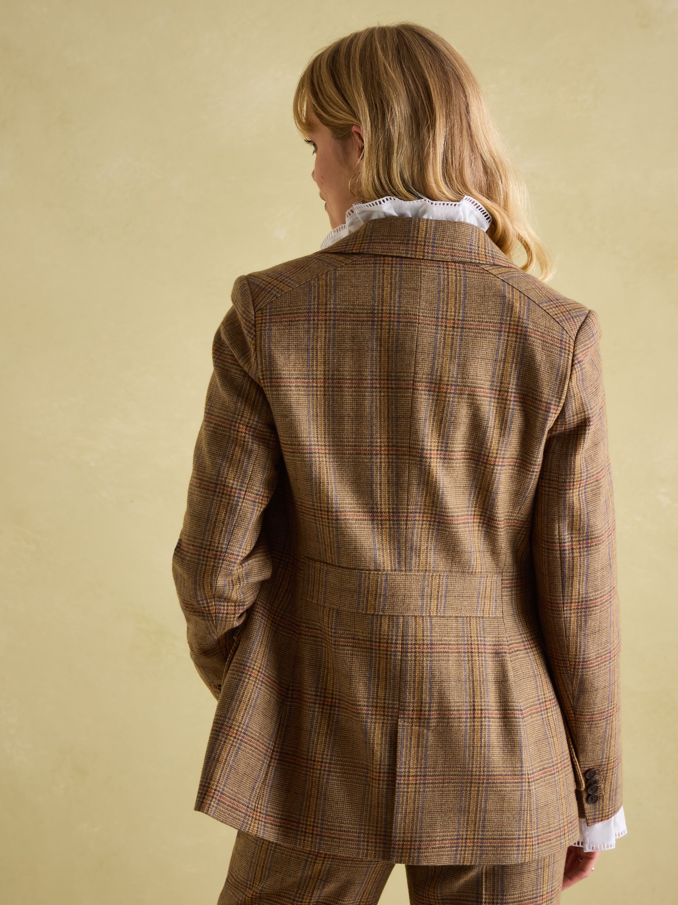 Joules Foxley Tweed Suit Blazer Check