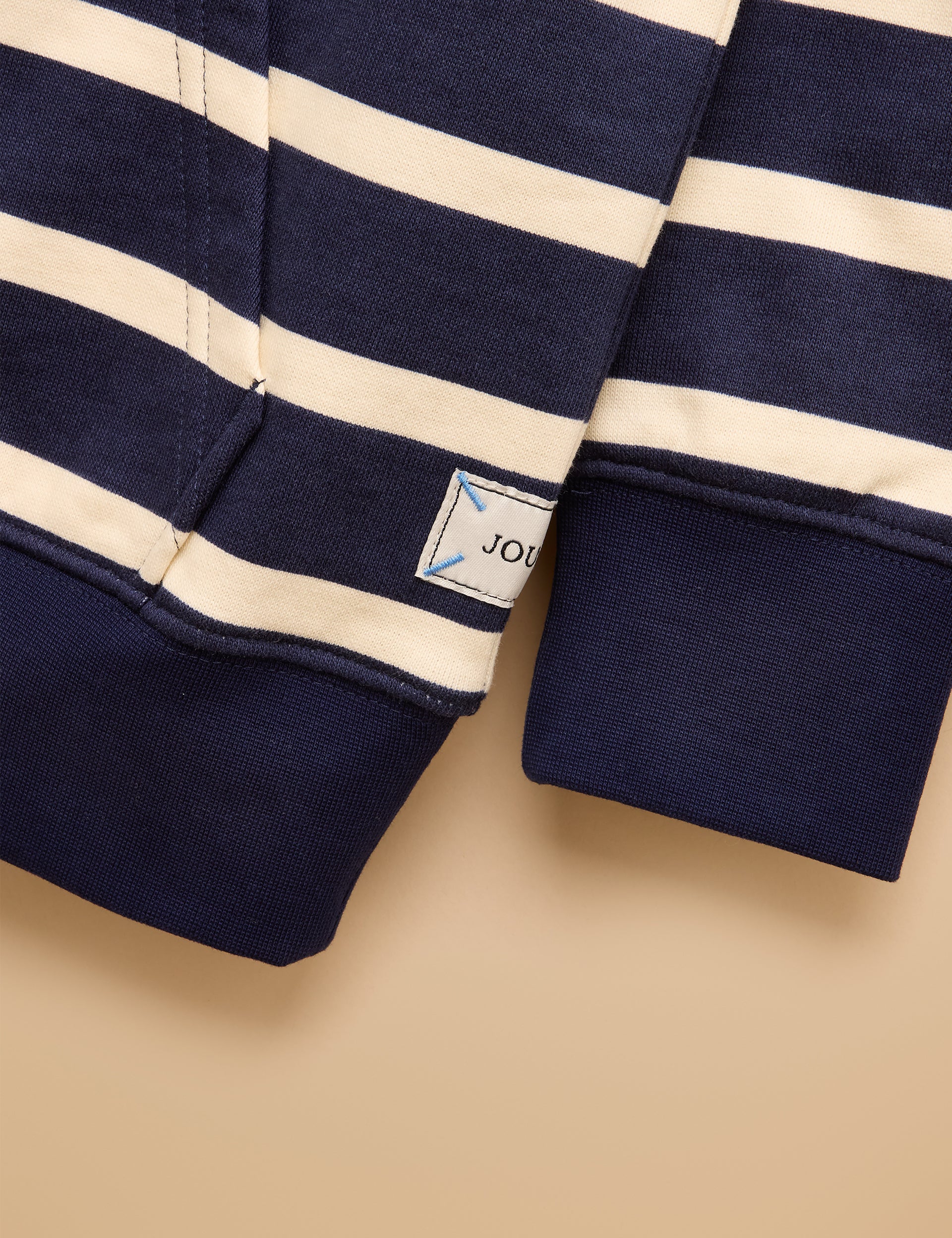 Joules Kids Alfie 1/4 Zip Sweatshirt Navy Cream Stripe