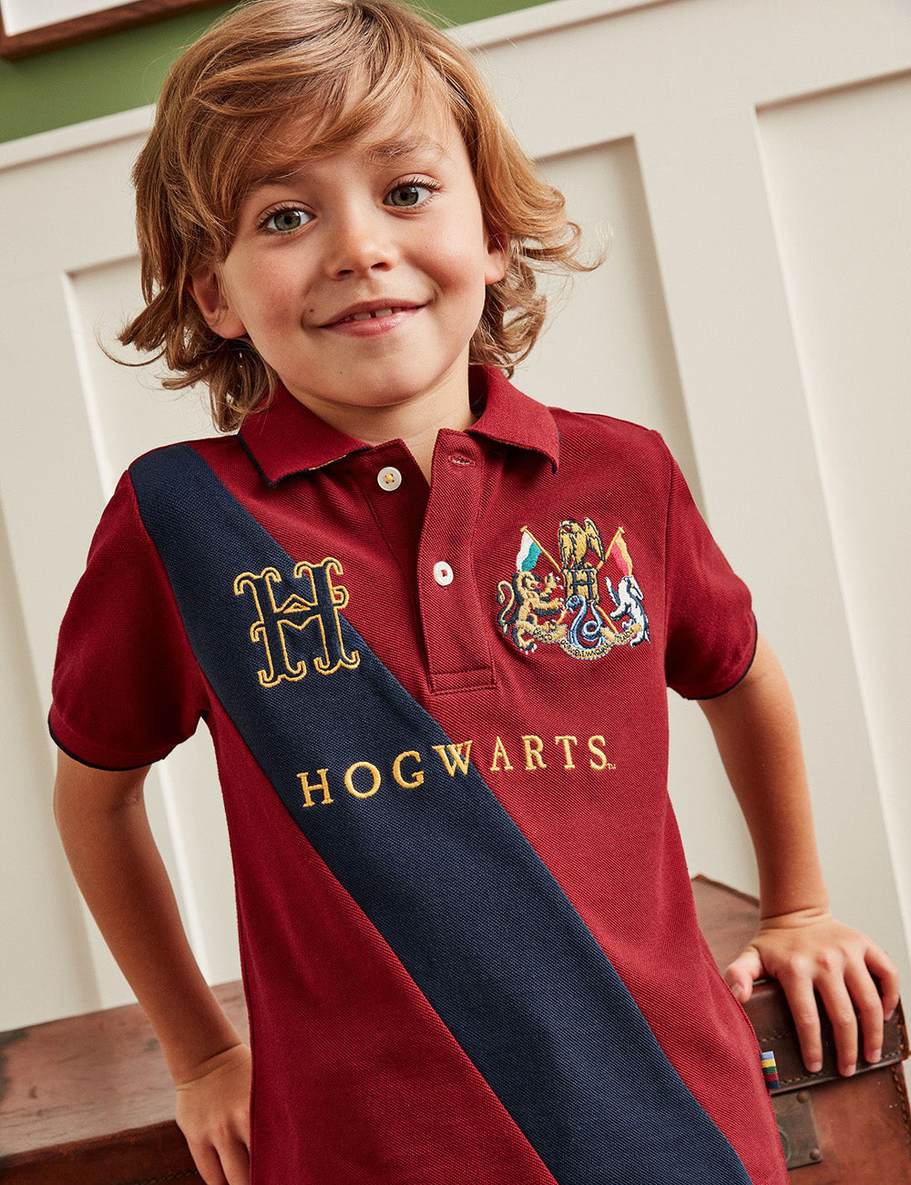 Joules Gryffindor™ Polo Shirt - Rhubarb Navy