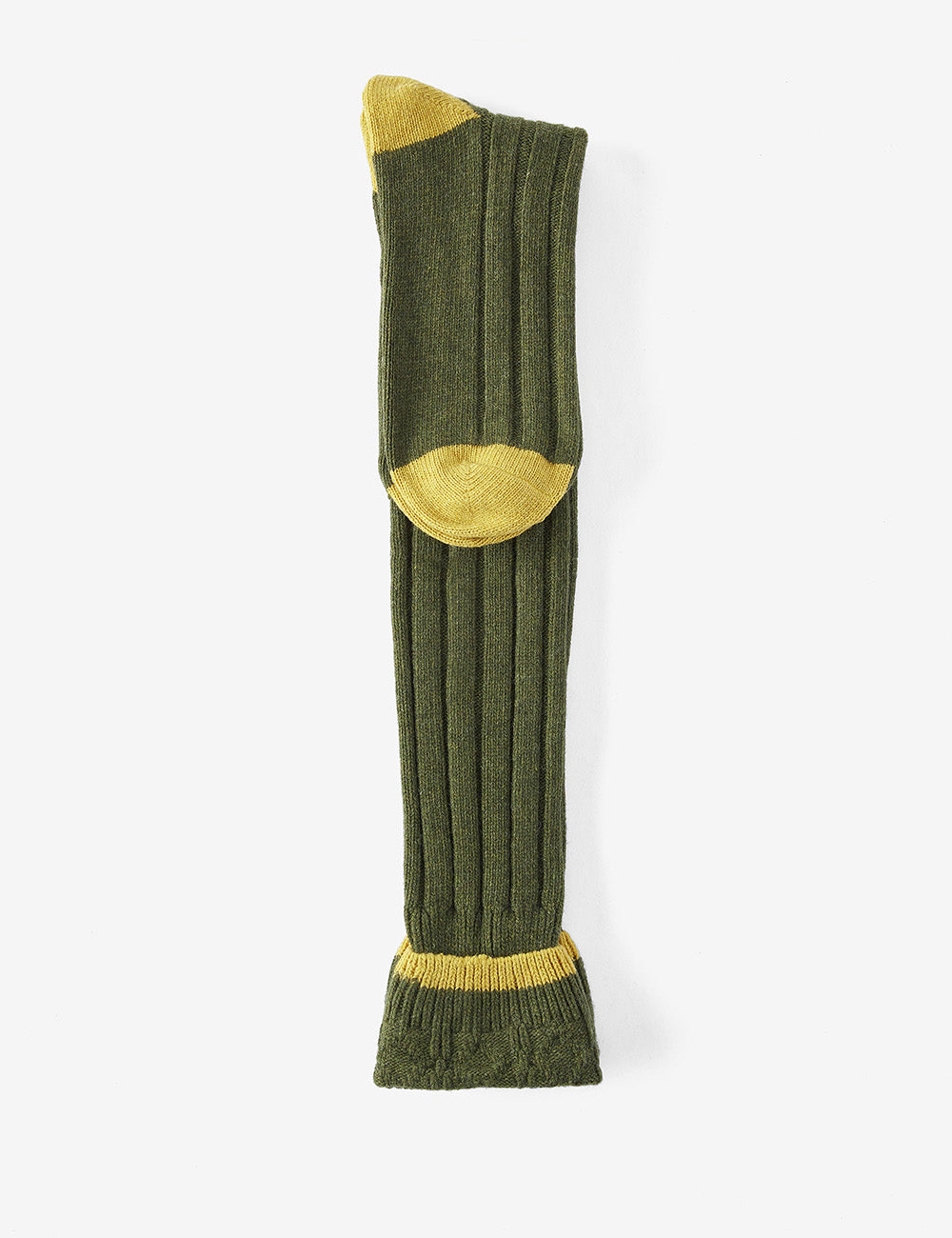Barbour Contrast Gun Stockings - Olive/Gold