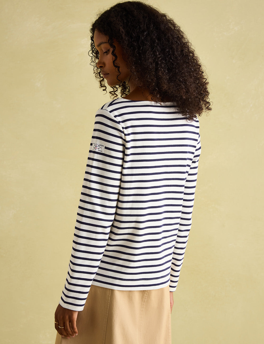 Joules Harbour Long Sleeve Top - Cream/Navy