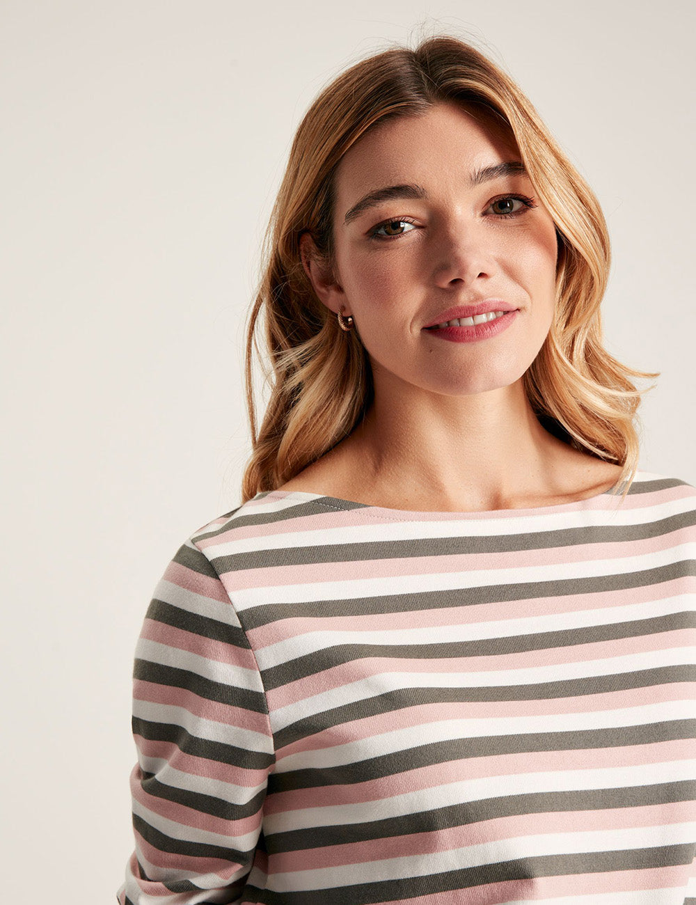 Joules Harbour Long Sleeve Top - Mauve Stripe