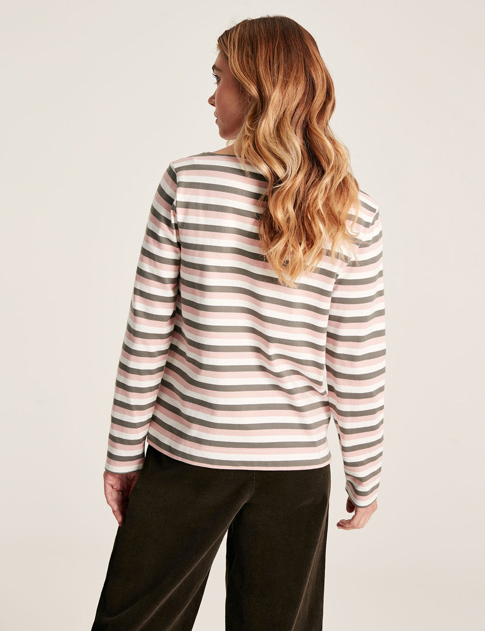 Joules Harbour Long Sleeve Top - Mauve Stripe
