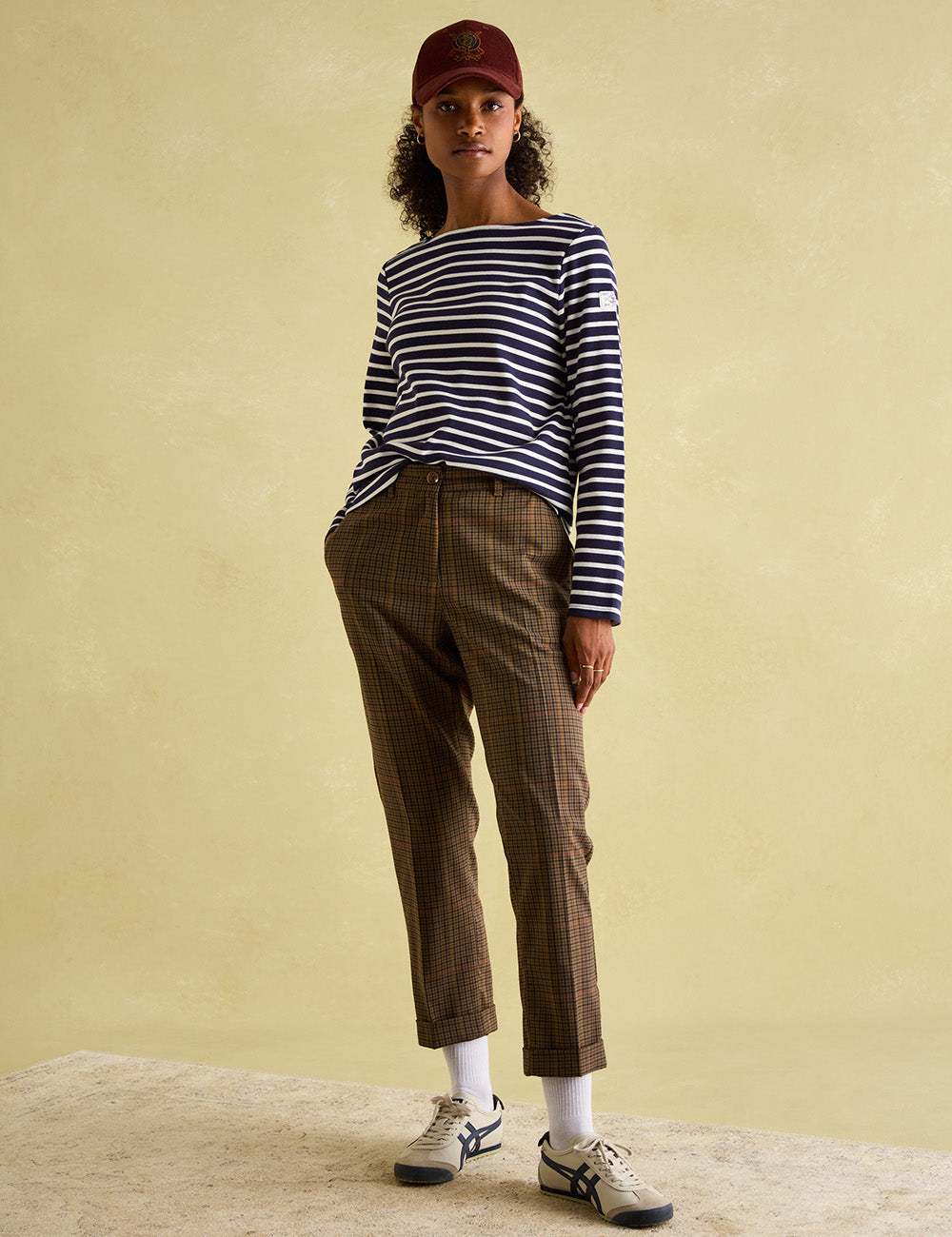 Joules Harbour Long Sleeve Top - Navy/Cream