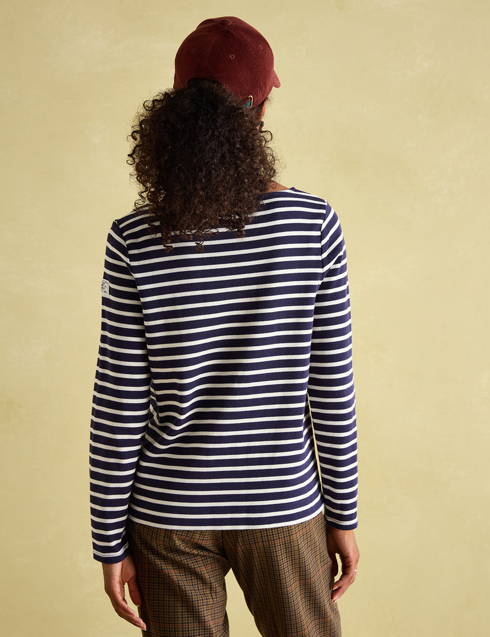 Joules Harbour Long Sleeve Top - Navy/Cream