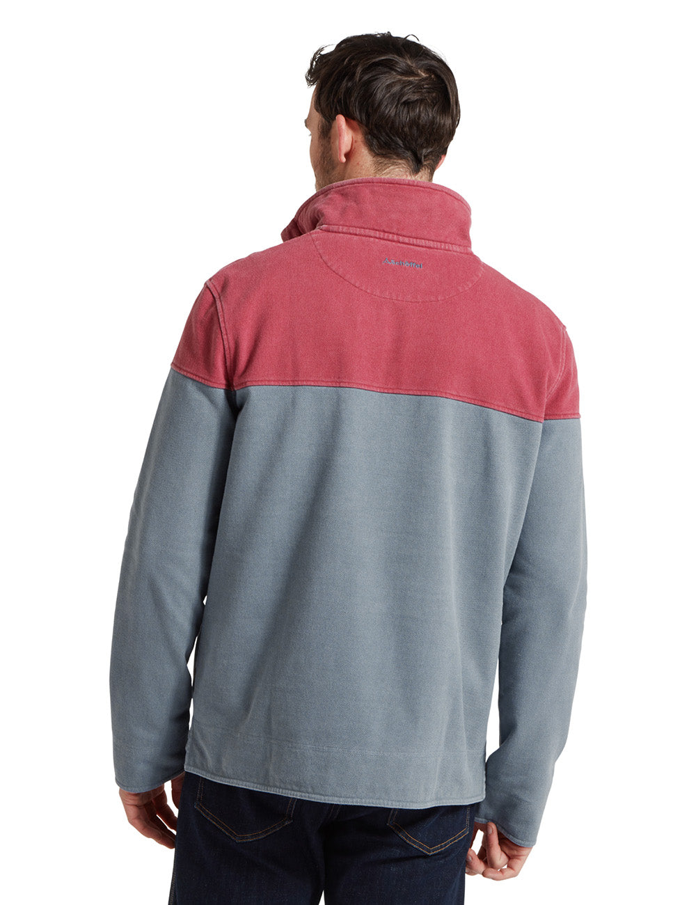 Schoffel Helford Heritage Sweatshirt - Slate Red/Dark Pigeon Blue