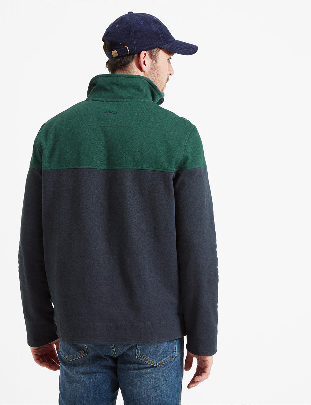 Schoffel Helford Heritage Sweatshirt - Navy/Pine Green