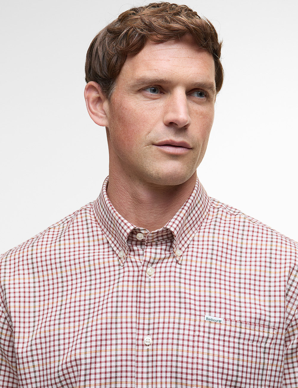 Barbour Henderson Thermo Weave Shirt - Fired Brick