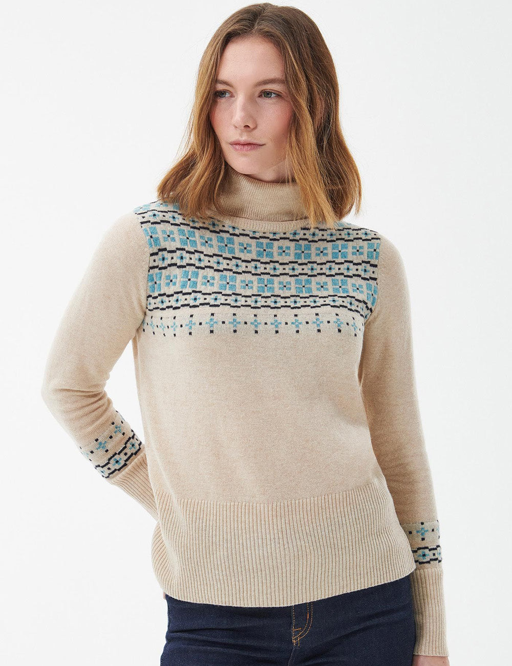 Barbour Herring Knitted Jumper - Oatmeal