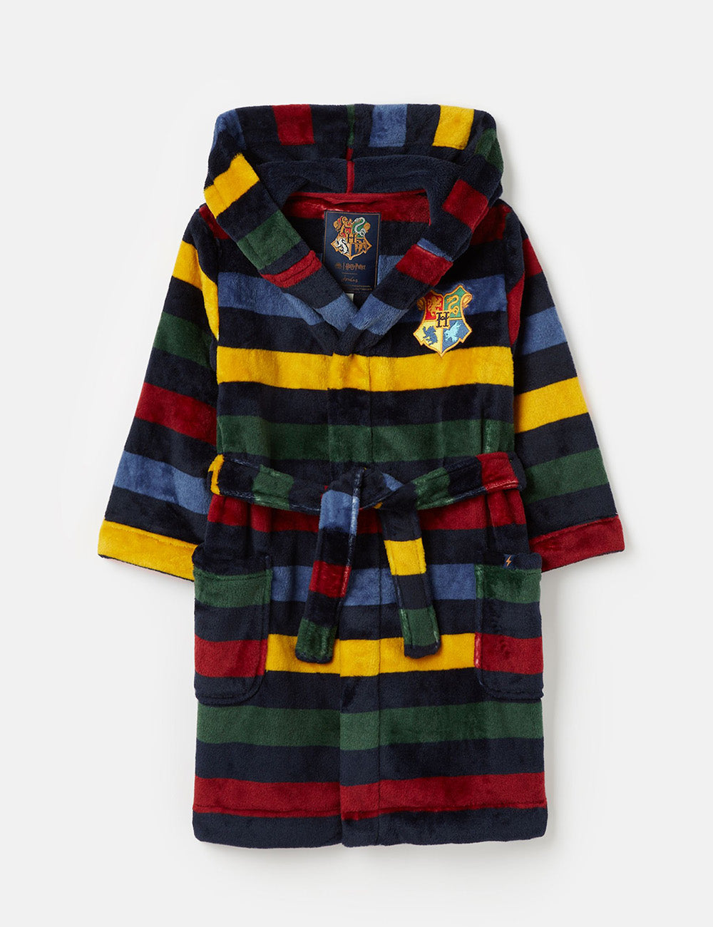 Joules Hogwarts™ House Dressing Gown Navy/Multi Stripe