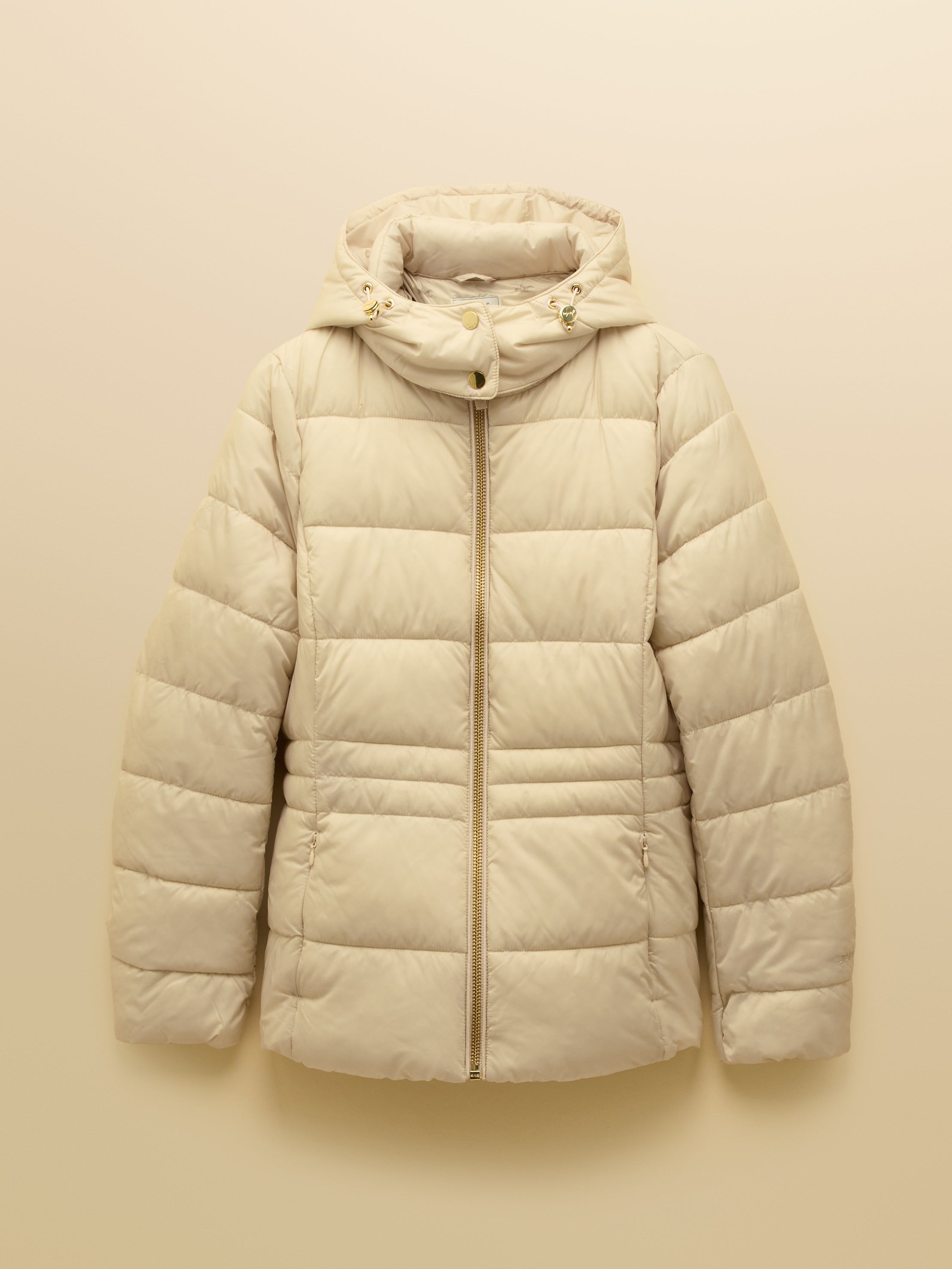 Joules Hadlow Neutral Showerproof Padded Coat with Hood