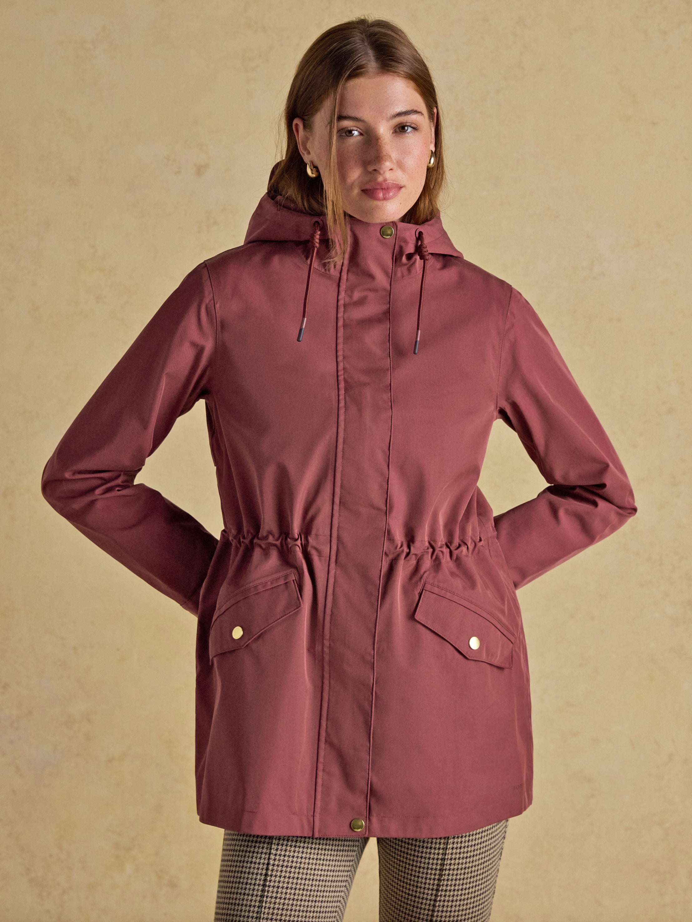 Joules Portwell Port Waterproof Raincoat With Hood and Adjustable Waist