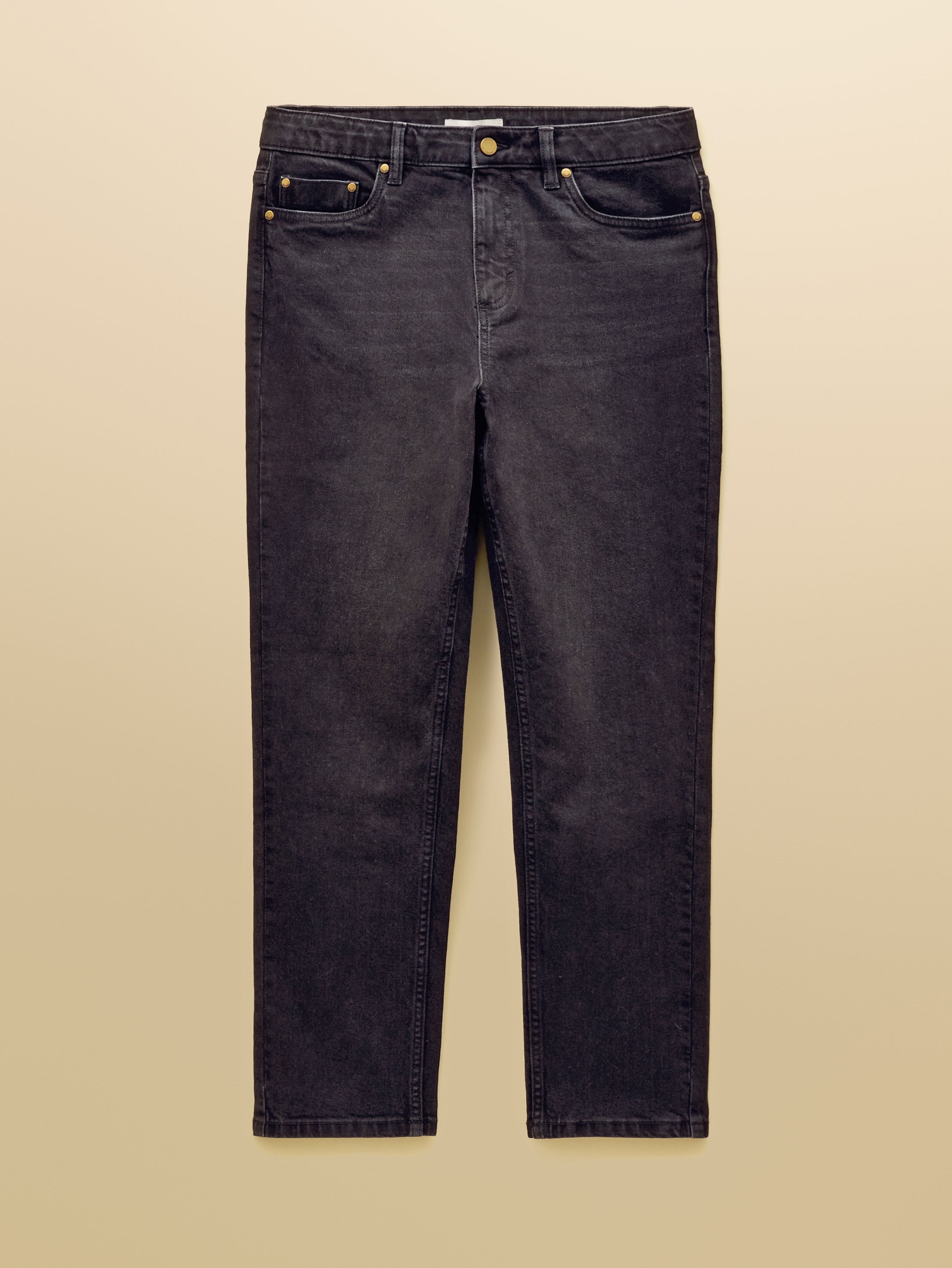 Joules Straight Fit Mid Rise Jeans Black
