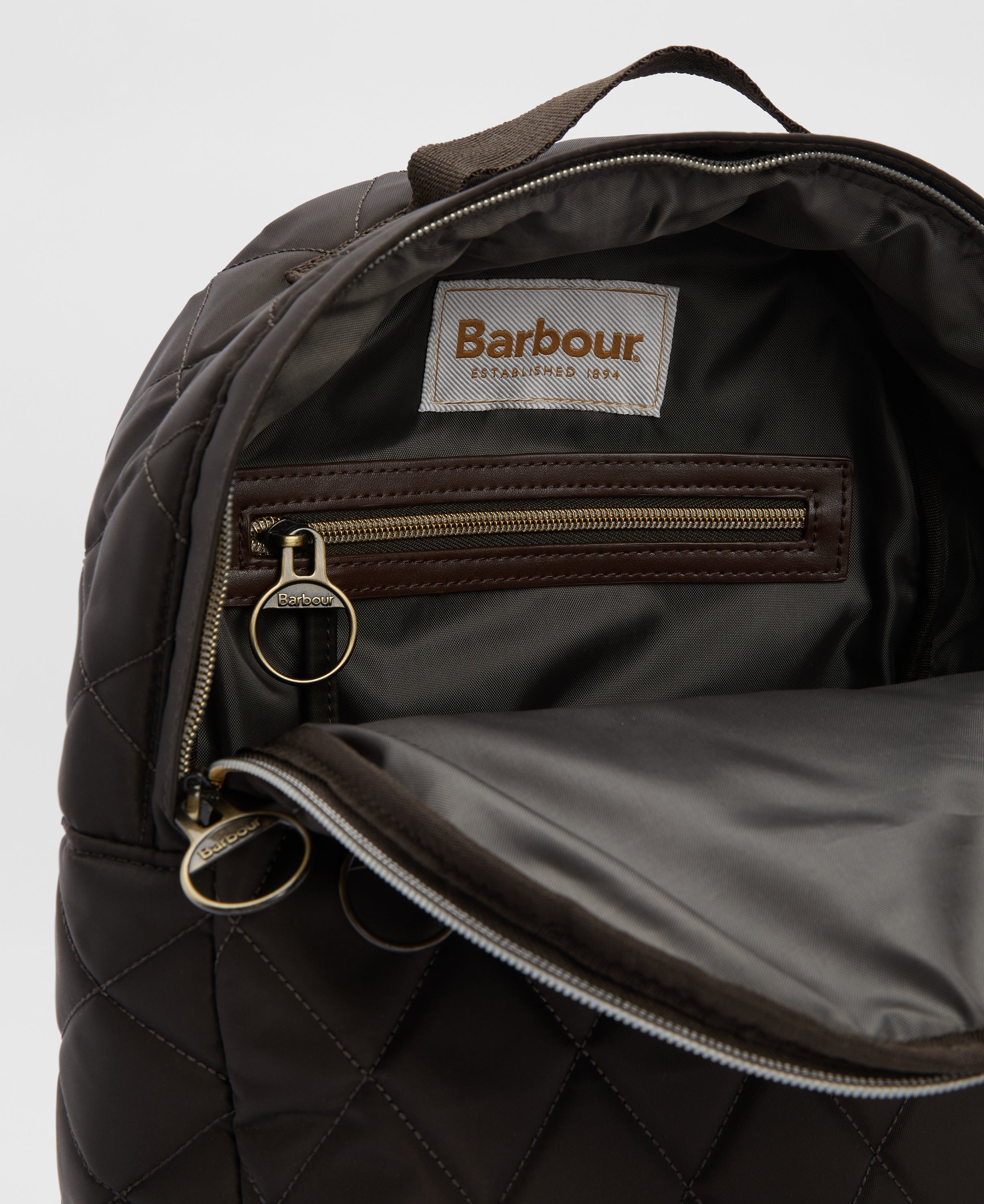 Barbour Quilted Backpack Olive