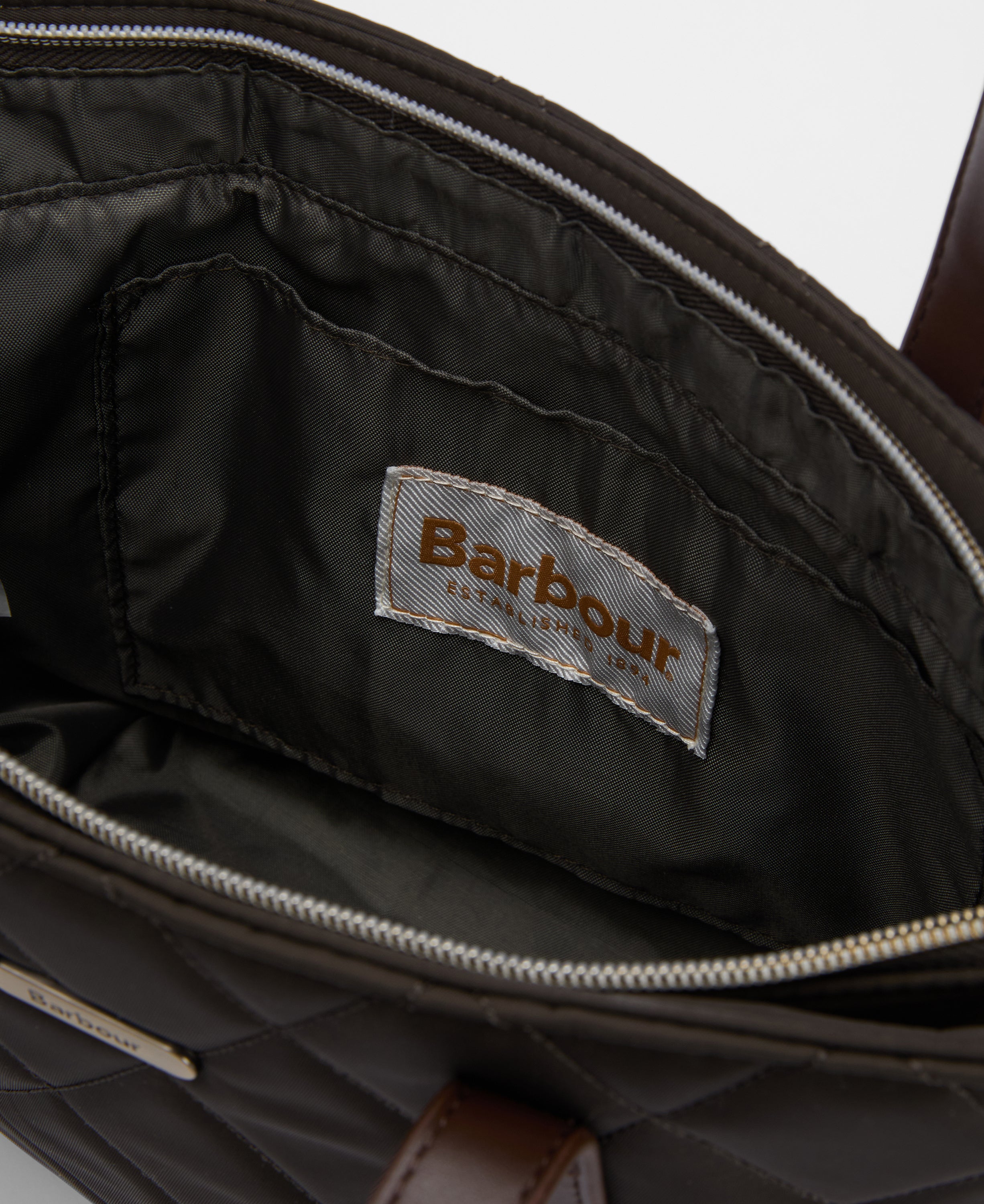Barbour Mini Quilted Tote Bag Olive