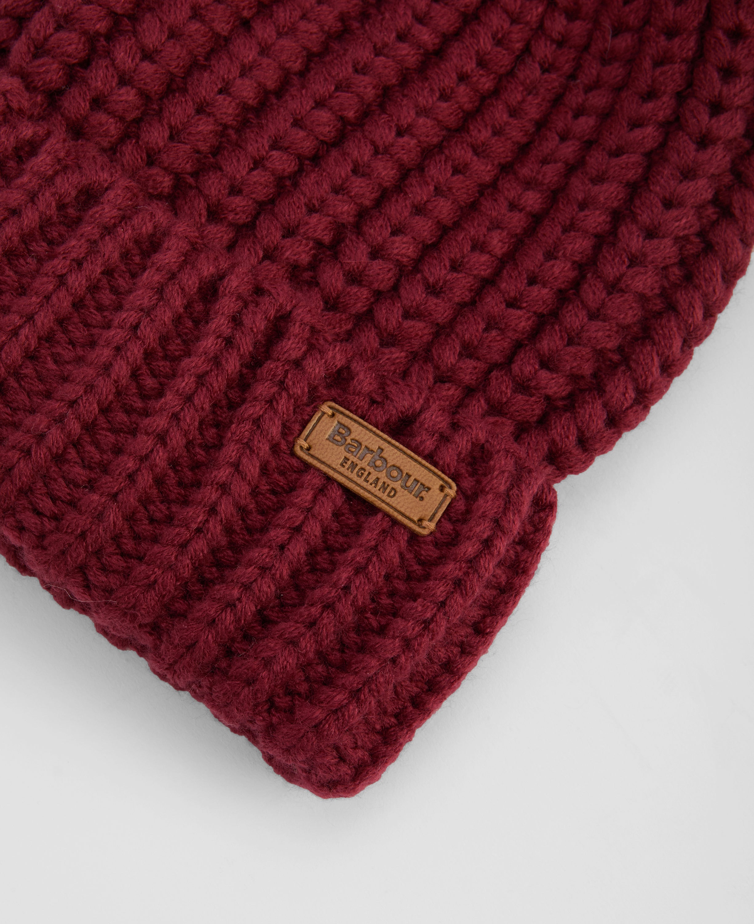 Barbour Saltburn Beanie Hat Red