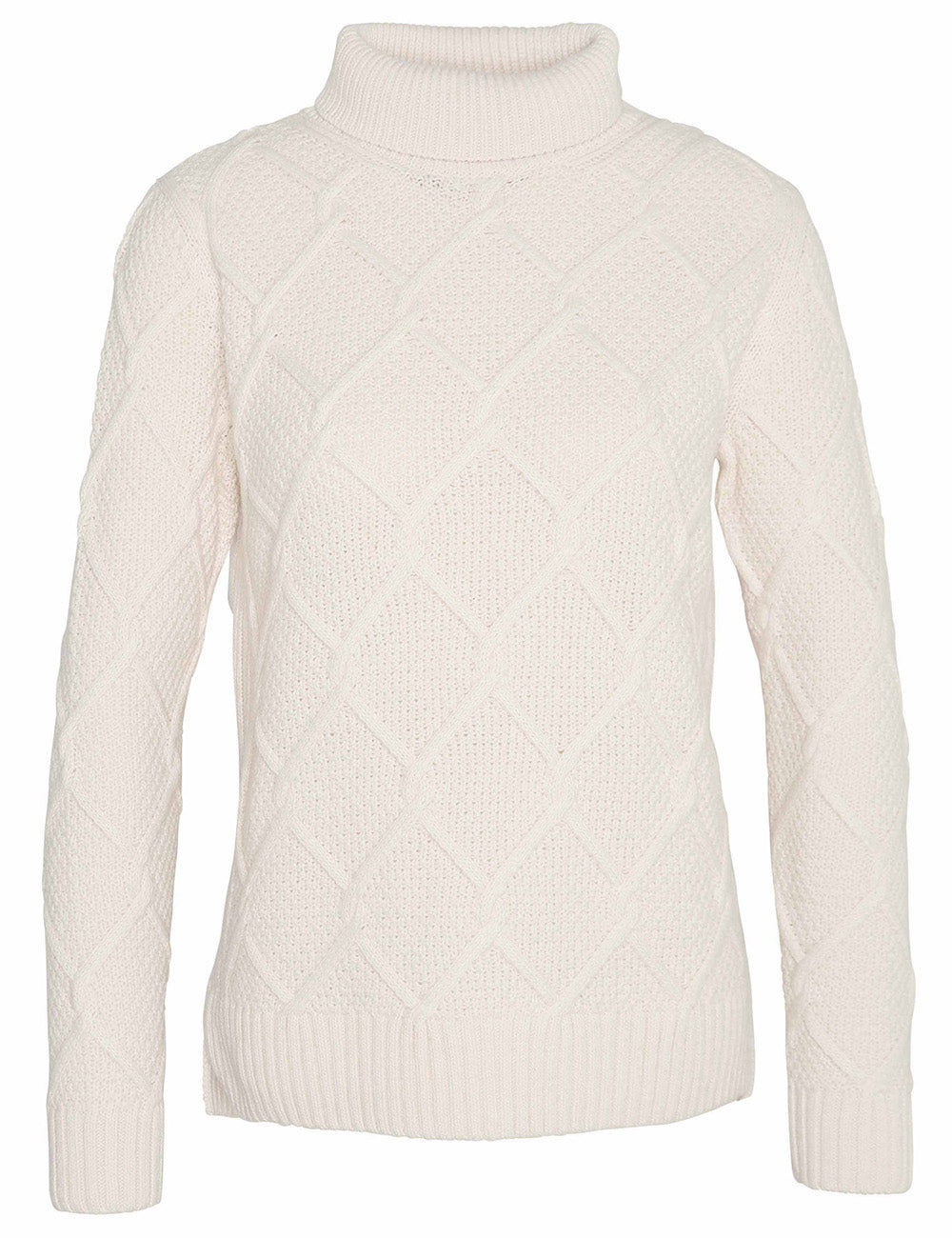 Barbour Burne Roll Neck Jumper - Ecru