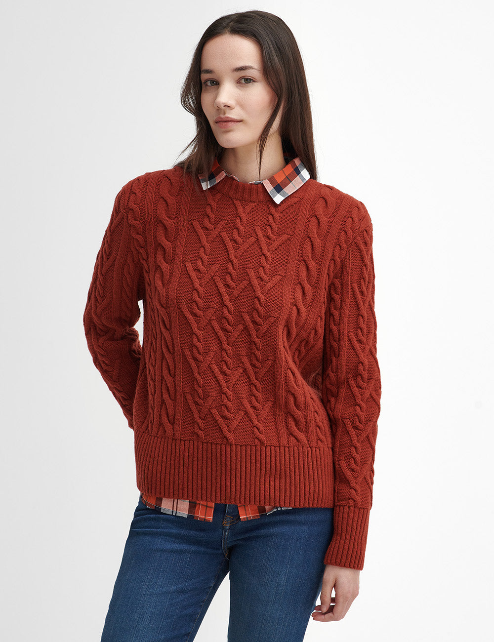 Barbour jumper red on sale