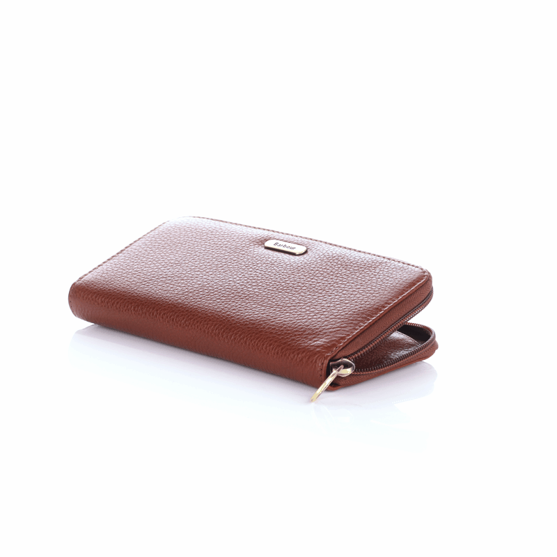 Barbour Birch Leather Matinee Purse Brown