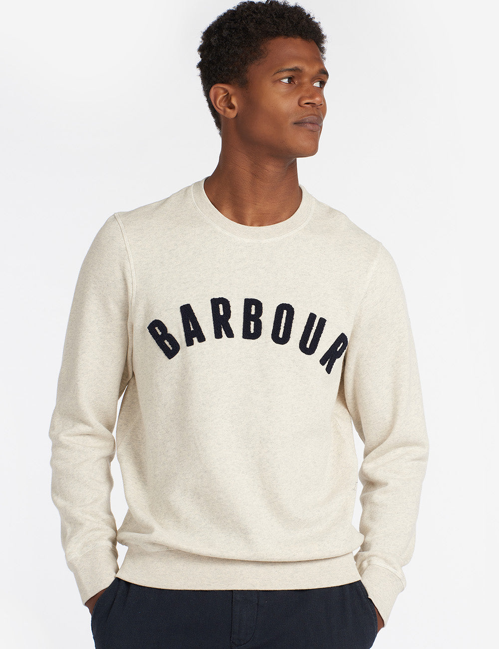 Barbour Prep Logo Sweatshirt - Ecru Marl