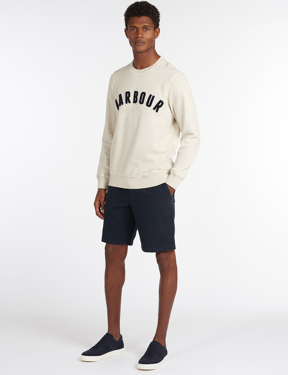 Barbour Prep Logo Sweatshirt - Ecru Marl