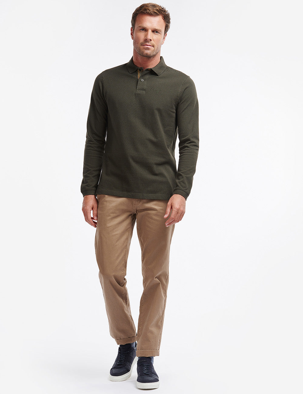 Barbour Essential Tartan Pique Polo Shirt - Forest