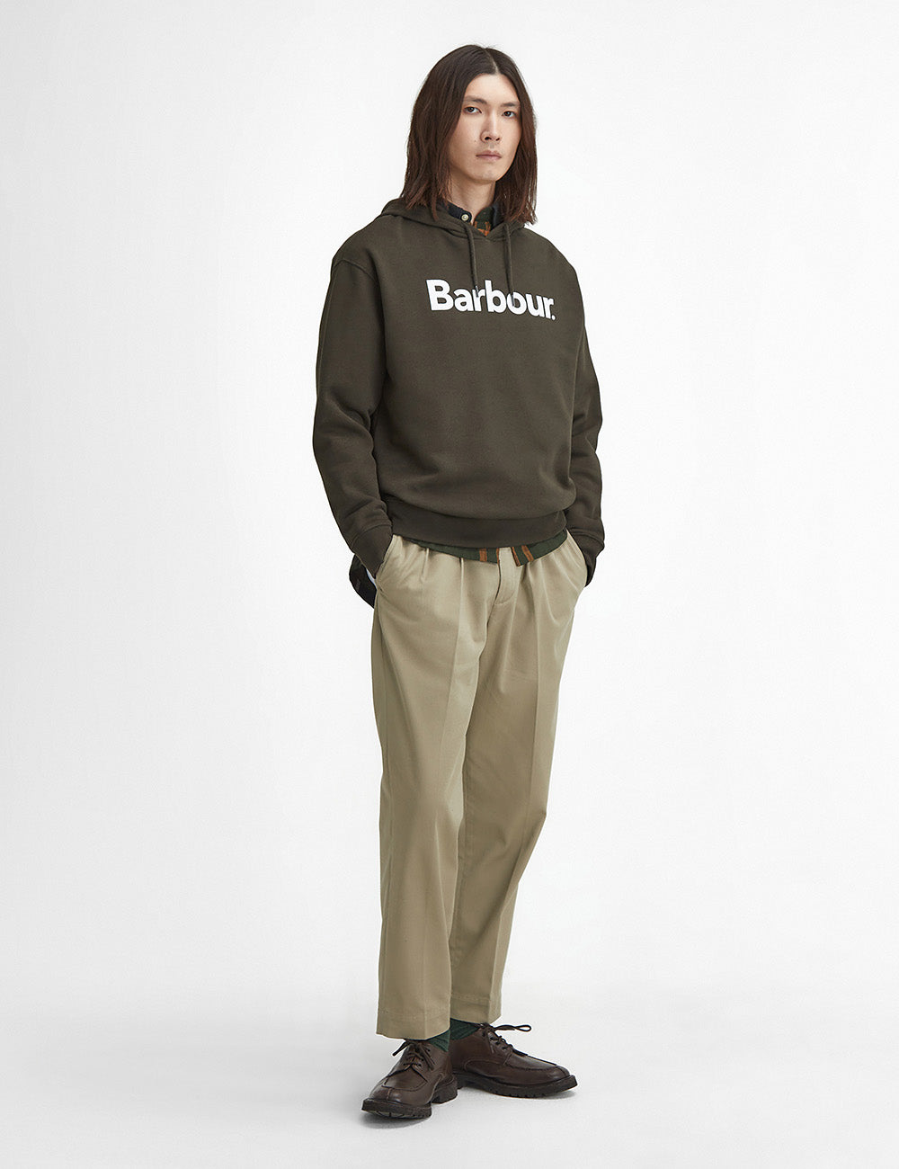 Barbour Nicholas Brushed Hoodie - Sage